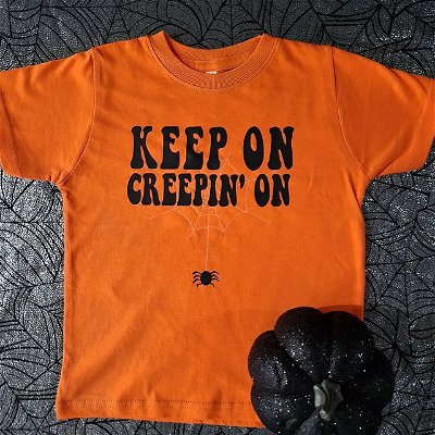 Can't get enough of silly puns & retro vibes. Just love the frosty clear look for the spiderwebs, too

There's still time to order for Halloween!

#halloween #kidstshirt #tshirtmaker
#keeponkeepingon #keeponcreepingon #keeponkeepinon #keeponcreepinon #thermoflex #thermoflexplus #lovewhatupress