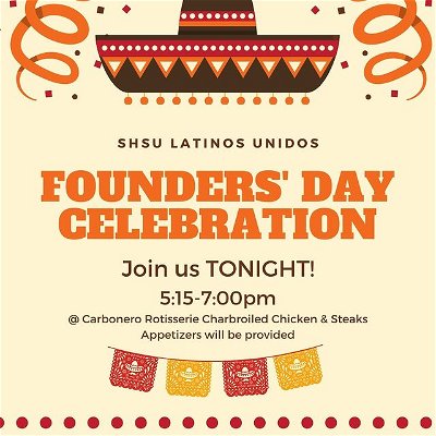 Did you know the Latinos Unidos ERG was founded on April 27, 2021? Join us tonight at 5:15pm at Carbonero to celebrate our first anniversary! We will provide the appetizers.

See you there!