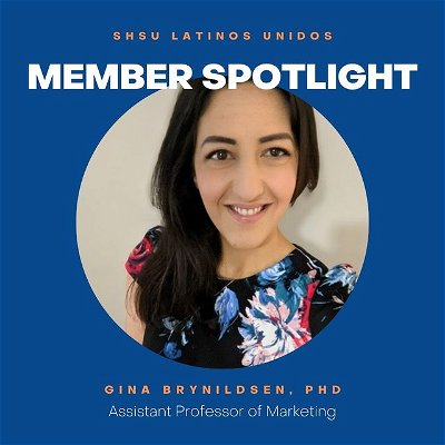 ✨MEMBER SPOTLIGHT✨
Dr. Gina Brynildsen (@drginabrynildsen) 
Assistant Professor of Marketing
Department of Management, Marketing, & Information Systems
College of Business Administration (COBA - @shsucoba)

Dr. Brynildsen is the founding advisor of a new organization within COBA known as the Association of Latino Professionals for America (ALPFA). This initiative is part of the work Dr. Brynildsen is doing as a member of the COBA DEI-B Task Force.

Dr. Brynildsen is also on the COBA social media team. Recently this team launched a Hispanic Heritage month campaign that features our COBA Hispanic/Latinx faculty.

Lastly, we wanted to mention that The Department of Management, Marketing, and Information Systems is supporting Dr. Brynildsen’s travel to the HACU (Hispanic Association of Colleges and Universities) annual conference October 8-10 in San Diego, CA. Dr. Brynildsen has plans to bring back the information, tools, and best practices for supporting our Hispanic/Latinx students and sharing them with the university.

#shsu #shsucoba #shsulatinosunidos