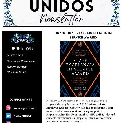 The Unidos Newsletter is now available to view. Link in bio.