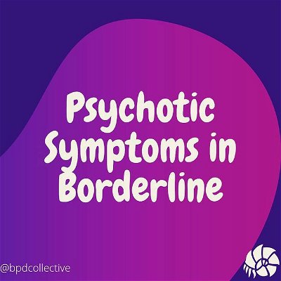 Have you experienced psychotic symptoms? If yes, we'd love to hear your story in the comments. 

There's a reason BPD is historically known to be on the borderline of psychosis. There is considerable overlap. 

Psychotic symptoms can be extremely scary, but understanding what is happening to you can help. 
These symptoms are highly likely to be transient, but even if they aren't, clinical management is an option.  As always, the links to the studies can be accessed by clicking the link in the bio. 

#borderline #bpd #bpdawareness #bpdawarenessmonth #mentalhealth #mentalhealthawareness #stigmafree #mentalhealthmatters #cptsd #borderlinepersonalitydisorder #borderlinecollective #traumahealing