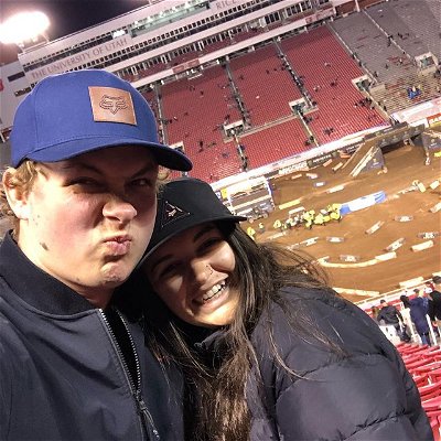 We drove to Salt Lake City, Utah to watch @supercrosslive, what a treat! Our hotel that we were going to stay at tonight canceled our reservation 😂 Wish us luck on finding a place to sleep! #supercross #mx