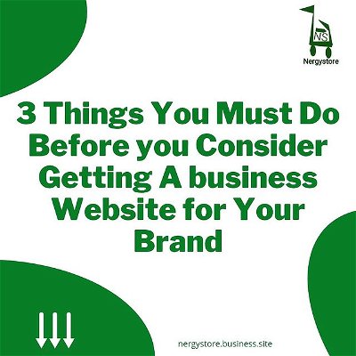 3 Things You Must Consider Before Getting A business Website for your brand.

1. Make sure you have a  goal for getting one.

This entails the point for getting one and what you plan to achieve and establish with it.. 

This helps you stay focused.... you are not just getting a website because you want to but because u want to increase your online visibility and sell consistently.

2. Do a market Research.

Checkout your competition, see what they are doing and how dey achieve there goal.

3.know you target market.

This involves you knowing who your products or services is for, there background, sex, age etc because you are trying to build a taste..

Get all this written down, so you don't get of the part....

Are you considering getting your business online.
Grab our 15% off Offer valid for today alone - let get you a well customized Online store that position to reach more customers and make sales.

Send us Dm.

#businesswebsite #websiteforbusiness #onlinepresence #website #onlinestore #onlineshop #ecommercebusiness #ecommercebusinesses #smallbusinesses #businessesonline #youngentrepreneur #startupbusiness #startcompany #digitalmarketing #visibility #brandawareness #consistency #onlinemarket #vendorsinlagos #businesslistings