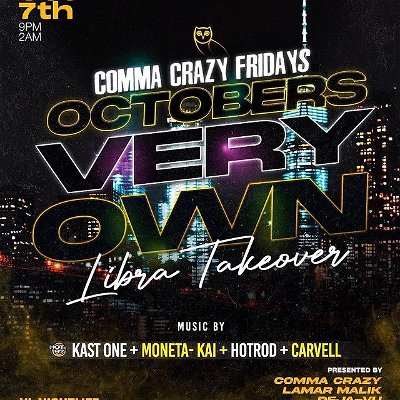 Comma Crazy Fridays presets the Libra Takeover! Ladies and Libras free w RSVP💃🏽🕺🏽♎️Jersey’s BIGGEST party of the year celebrating all Libra at XL Nightlife In Elizabeth courtesy of @commacrazy @ab_gotti @moneta.kai @lamarmalik @dejavu.nj @wedavibe_ @tarzannndb  music by @djkastone @djtmoody @therealcarvell @hotrod.Nj FOR MORE INFORMATION DM @commacrazy.events
