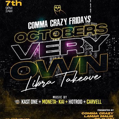 CALLING ALL LIBRAS! The collab of the year @commacrazy @tarzannndb @lamarmalik @dejavu.nj doing it BIG for the Libras one night only at XL! 1,000 + Capacity 🤩 music by Hot 97 @djkastone @hotrod.nj @therealcarvell. All Bdays and Sections can dm @commacrazy.events to secure your spot 🍾 (RSVPS live now in my bio. Just hit Oct 7th on Eventbrite)