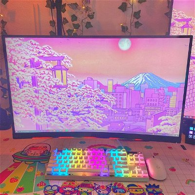 I am obsessed with my wallpaper atm! ⁠
⁠
It feels so good to be back on social media. I wanna thank everyone for such a warm welcome back and for all the love and support on my content. I appreciate every single one of you! have a great day! 😊⁠
⁠
💖#girlssetups #hellokitty #logitech #gpro #pc #pcgame #pink #kawaiidecor #kawaiisetup #kawaiiroom #kawaiigaming #girlgamer #pinksetup #desksetup #girlsetup #pinkkaesthetic #gamestagram #pinkdesk #kawaiilife #RGBlight 💖