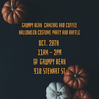 Halloween is our favorite holiday of the year! 

This year we are having another costume party and we're also going to raffle off some prizes!

Stay tuned for more announcements about this event!

#happyhalloween #seattlecoffee #gbcamerasandcoffee