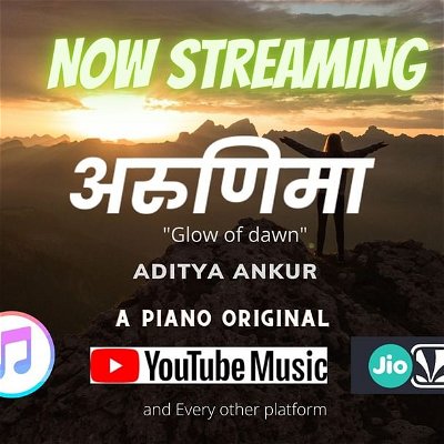 https://youtu.be/5FxRrUwkKfk
https://youtu.be/5FxRrUwkKfk

अरुणिमा | Arunima - Aditya Ankur| Piano Original
This is My new Composition. 
Arunima means GLOW OF DAWN

Do hit the LIKE AND SUBSCRIBE Button and don't forget to SHARE!!

STREAMING ON ALL MAJOR PLATFORMS 
https://bit.ly/ARUNIMAstreaming

#piano #aditya_ankr #arunima #अरुणिमा #pianooriginal #soothingsong #soothingsounds #relaxingmusic #musician #spotify #itunes #pianosolo @spotify  #indianmusician #pianomusic #producer #musician #composer #Dawnmusic #indie #independentartist #artist #relaxing