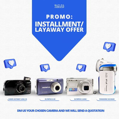 Introducing our limited Camera Installment/Layaway Offer – turning your photography dreams into reality, one payment at a time. 🌟

DM US TO ORDER 🐼