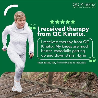 At QC Kinetix, we seek to improve your health and quality of life with our non-surgical treatments. Regenerative medicine utilizes natural biologics to help relieve that soreness in the knees, due to injuries or arthritis.
Our regenerative therapies are restorative, providing patients with therapies that don’t include invasive surgery.

Schedule a consultation today! Link in bio 🩺
