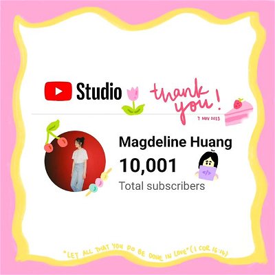 We hit 10K on @youtube today! 🥳

It honestly feels so surreal saying this, but thanks to all your support, it happened 🥹 

Special thanks to my family for supporting my content creation journey, watching all of my videos and sharing them (my mum is my biggest fan!!!). Thanks to my friends for commenting on my videos (you know who you are hehe). Thanks to my subscribers and anyone who has ever clicked on a video, liked, commented, shared, subscribed etc. And thanks to God for giving me this platform to share about my journey as a woman in tech.

I have so many thoughts about this whole content creation thing but I'll spare you the essay 🤣 For now, just stay tuned and stay safe 💕

#10k