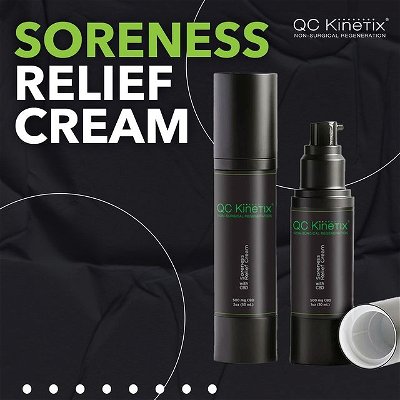 In addition to regenerative treatment methods, QC Kinetix offers supplements that can aid in pain relief.

Our topical soreness cream is designed to help provide you with fast-acting relief for your musculoskeletal aches and pains. Our unique combination of potent anti-inflammatory ingredients can help you deal with aches and soreness due to both chronic and acute conditions.

Visit our website to shop our QC Kinetix Soreness Relief Cream. Link in bio👩‍⚕️