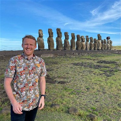 Rapa Nui (Easter Island), Chile 🇨🇱 

Daily Cumulative Spend: £8,253.05 (average: £155.72) 💰

Daily Steps: 11,642 (9.5km) 👣

Day 53
——
After eating our usual breakfast, we headed back out in the car, which was ours until mid-afternoon. We had planned to do something more active (for example - a hike to the highest point on the island), however we realised that in reality, we really just wanted to relax. So we took a trip again to Anakena beach. It was just so peaceful there and the whole point of this little ‘break’ within our travelling had been to recharge. 

The weather was amazing, so we sunbathed and went snorkelling in the sea. We saw many fish, some more tropical than others. There was actually a local there too, who was catching fish with a spear 😳 True island life! After spending the whole morning here, we drove round the coast a little more and parked up at a little secluded beach, which is popular with the locals. Anakena beach was definitely nicer, but the cove was cool as it was so private!

At around 1:30, we drove 20 minutes or so back to town, where we dropped off the car. We had arranged to meet here a guide named Alex (who had been recommended to us by our Airbnb host). We had booked a half day (3.5 hours with him) to see the main sights. This set us back £80. As mentioned, it is very expensive here - hence why we only hired a guide this once. He had his own car to take us round in, so at least that was something. 

The first sight we visited was called Rano Raku. Interestingly, this is the quarry in which all of the Moai were originally made. For this reason, it is often called the ‘home of the Moai’. From here, the structures had historically been transported across the island to their Ahu (stone platform). Many were lost in transportation due to the sheer weight and size of them though. To this day, 397 out of the 887 Moai on the island can still be found at the quarry - ready to be taken to different points around the island.