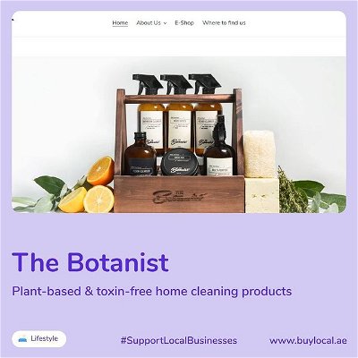 Have you ever looked at your home cleaning products and thought, "Could this be made better?".⁣
⁣
For those who think about this question as they wipe their kitchen counter, look no further.⁣
⁣
Check out @thebotanistdubai🧼⁣
⁣
They feature a 100% natural home cleaning range. That means, no toxins, no synthetic chemicals, just plant-based, biodegradable ingredients.⁣
⁣
Check their site out at www.buylocal.ae under the 'lifestyle' and 'eco-friendly' categories.⁣⁣⁣⁣
⁣⁣⁣
❓ ❓ ❓⁣⁣⁣⁣
⁣⁣⁣⁣
What is @buylocal.ae?⁣⁣⁣⁣⁣
⁣⁣⁣⁣
Buylocal.ae is an online directory of local eCommerce sites in the UAE; a convenient place to explore local brands in one place 🙌⁣⁣⁣