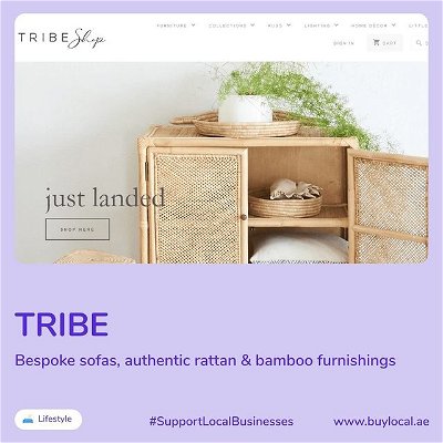 Keepin' it sustainable & ethical since 2015⁣
⁣
@Tribedubai offers a unique and authentic collection of products that are guaranteed to bring life to any space. Talk about #InteriorDesignGoals⁣
⁣
Bespoke sofas, authentic rattan, bamboo furnishings and much more, all ethically sourced, from a network of 1000 artisans from 25 countries!⁣
⁣
Check their site out at www.buylocal.ae under the 'Lifestyle,' 'Decor' and 'Eco-friendly' categories.⁣⁣⁣⁣⁣⁣⁣⁣⁣
⁣⁣⁣⁣⁣⁣⁣⁣
❓ ❓ ❓⁣⁣⁣⁣⁣⁣⁣⁣⁣
⁣⁣⁣⁣⁣⁣⁣⁣⁣
What is @buylocal.ae?⁣⁣⁣⁣⁣⁣⁣⁣⁣⁣
⁣⁣⁣⁣⁣⁣⁣⁣⁣
Buylocal.ae is an online directory of local eCommerce sites in the UAE; a convenient place to explore local brands in one place 🙌⁣⁣⁣.⁣⁣