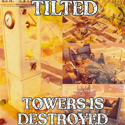 Fortnite chapter 3 season 2  Tilted towers is destroyed once again #Fortnite #fornitechapter3 #fornitememes