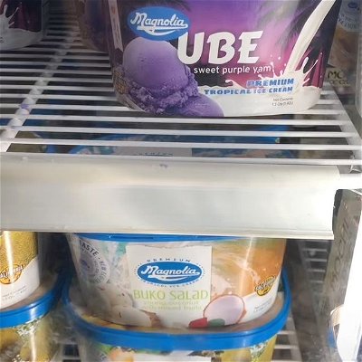 #lessonlearned don't use the hashtag option in tiktok and captioning in ig with tiktok that have #tts just does the captioning twice :/ #til

This is part 2/3
Mostly the ice cream and snack aisle with a tiny dabble in food flavoring.

Ube is purple yam. Lots of ube (oo bae) flavored goods in Filipino food, typically sweet.

Cheese i e cream is a very NORMAL thing to find at a #Filipino grocery. I don't eat it BUT my friends like it. 

Was hoping for hawflakes -a wafer like snack that comes in compact wrapped rolls. It's made from a fruit and a favorite from childhood. Was hoping mostly because I saw other childhood favorites: pocky, yan-yan, and hello panda.

Yan-yan is a biscuit stick snack YOU dip in crème.

Pocky is a biscuit stick snack already dipped (usually in chocolate).

Hello Panda is a biscuit cookie snack that has crème filling. Like a puffed round cookie with a printed panda character on it and has crème filling.

Pandan isike a very floral vanilla flavor and scent. Mango is a stone fruit with a red/yellow/green skin and is sweet and fibrous. Lychee is a stone fruit with a hard shell you peel and the flesh is see through ish. It's hard to describe the taste. Like a grape sort of? For something similar. The seed is huge and easy to separate the flesh from. Mango: not that easy lol.

Part 2/3 lmao

I just need to talk less or make youtube videos idk at this point.