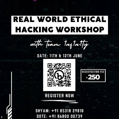 Team 1nf1n1ty is here with its first ever workshop in partnership with My Digital company!!! Join us in the workshop to learn more about Ethical Hacking...