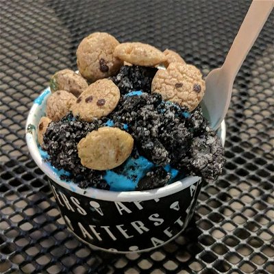 I went full cookie monster. First time having Afters. 😄