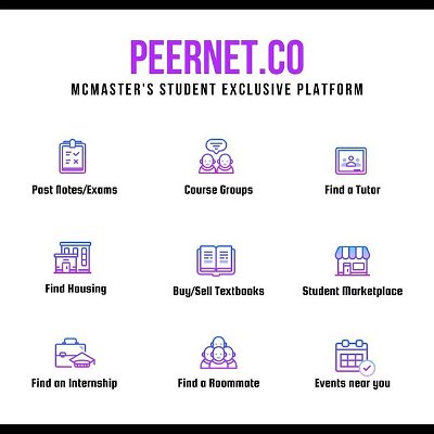 Haven't joined Peernet yet?  Register for free to join our network of services.

With over 1600+ students and 10+ services, we're one step closer to our goal of being the go-to site for students.
 
Any features missing from these 9 that you'd like to see? Shoot us a DM on insta or comment below and we'll be sure to implement it.