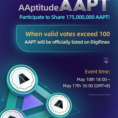 🚨 CEX LISTING 🚨

The voting period has officially started! DigiFinex has announced the ability to deposit and vote with $AAPT! (or any other supported currency)

https://digifinex.zendesk.com/hc/en-us/articles/6463332739481-DigiFinex-Spark-Plan-Listing-Phase-27-AAPT

💎 If you haven't voted, what are you waiting for? 👀
----

1️⃣ Use our URL to create an account at DigiFinex (only need an email)

https://www.digifinex.io/en-ww/from/MiRRhh?channelCode=ljaUPp

2️⃣ Deposit crypto assets worth over $50 (Stable coin is safer, ensuring your balance is over $50)

⏰  HODL for the weekend ⏰

💰Receive $50/$25 $AAPT Airdrop 💰 (rules: https://t.me/AAptitudeToken/158782)

🏦 AAptitude listing on DigiFinex 🏦

🚀 Enjoy the trip to the moon 🚀

Can you win more with less risk?🤷‍♀️