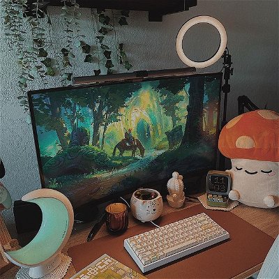 🌿 my setup 🌿

hi friends! i apologize for the inactivity lately. I’ve been dealing with some things, but super happy to be back 🥰🤎 today I decided to go for a green and brown look for my setup, and I’m just so obsessed with it 😭🌿 
a huge thank you to @thepatchmag for sending me their March copy 😍 the cover itself is absolutely gorgeous, and it’s filled with so much!! definitely recommend you checking them out 🤎

🍄 i tagged some wonderful accounts please check them out!