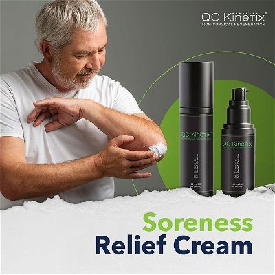 Do you experience constant musculoskeletal aches and pains? Our QC Kinetix topical soreness cream is designed to help provide you with fast-acting relief so you can get back to performing your daily activities with ease.

Link in bio to shop our Soreness Relief Cream!