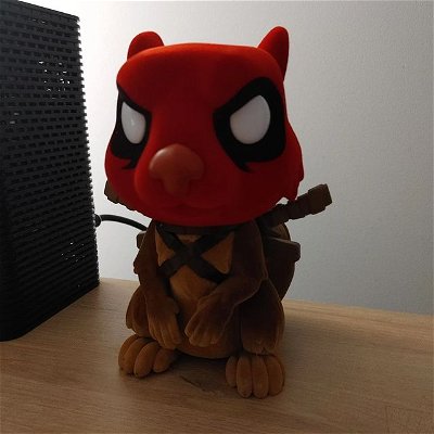 OHHH MY GOD I LOVE HIM!

It's also "Flocked" which means it's fuzzy texture and not smooth plastic.

#deadpool
#squirrelpool
#funkopop
#funko
