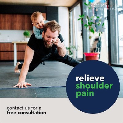 Shoulder pain is a problem that most people - at some point in their lives - deal with. The cause of shoulder pain can vary from direct injuries to degenerative conditions.

When it comes to shoulder pain relief, QC Kinetix has you covered. Our methods leverage leading methodologies and natural processes for restoring shoulder joint tissues.

Contact us for a free consultation and learn more today! Link in bio 🏃