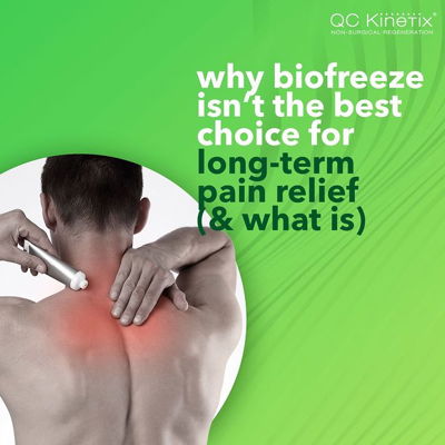 When it comes to looking for a quick solution to pain relief, many of us turn to over-the-counter products like biofreeze.

Learn why QC Kinetix, or regenerative medicine, is a better solution for chronic pain or injury of musculoskeletal pain on our blog! Link in bio 💻