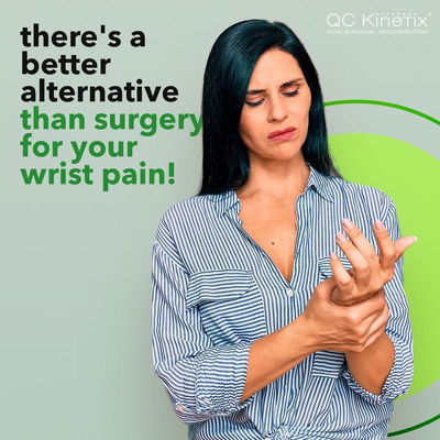 Direct trauma is the most common cause of wrist pain. That can include a sudden impact, such as a steep fall or a car accident. Other causes are more subtle, such as repetitive use. Regularly hitting a tennis ball, playing the violin, or typing can result in the gradual degeneration of the wrist.

Learn more about how QC Kinetix can relieve your wrist pain on our website! Link in bio 🩺