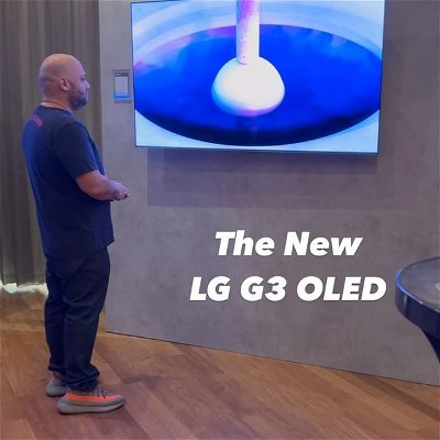 The @lgusa G3 OLED is 70% brighter than the previous generation, with that same Gallery design with no wall gap 🤩 More to come on this one! #techtips #oled #oledtv #techreels #4ktv