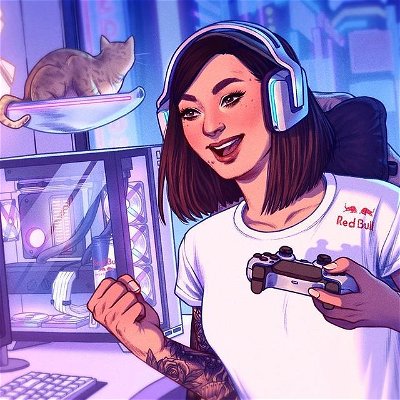 I’m sooo excited to finally share this incredible illustration by @robynn.frauhn 🤩✨ I have had this profile picture idea for YEARS and it’s so surreal to finally have it completed!! Tysm Robynn for bringing my vision to life and exceeding my expectations 😭🥰👏🏼👏🏼 #illustration #streamer #gamer