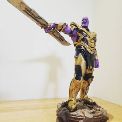 Thanos is done and has taken his place with the rest! (Superman has taken a back seat at the moment, run into some issues with him)

#3dprinting #resinprinting #mcu #thanos @gambody3d #marvel #anycubic #painting #comics #gambody @marvel #3dprint #3dmodel #3dart #geek #comicbooks @anycubicofficial