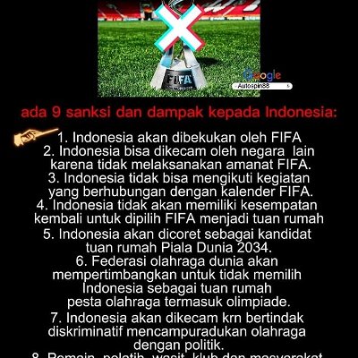Dan terjadi lagi hal yang bakal merugikan masyarakat, semoga Indonesia tetap bisa menyelenggarakan piala dunia u20 2023

#pialaduniau20 #fifa #pssi #sepakbolaindonesia #viral