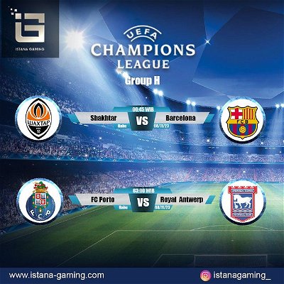 Jadwal Pertandingan UEFA Champions League 2023/2024 Group E,F,G,H dini hari nanti 08/11/2023