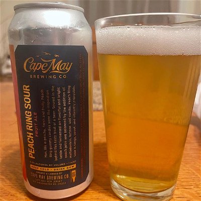 @capemaybrewco peach ring sour tastes exactly how you think it does. Really fun beer and super refreshing.