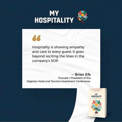 The book, MY HOSPITALITY has 20 chapters. Each chapter begins with a quote formulated specifically for the book. You won’t see them anywhere else.

Chapter 18 begins with this quote by @brian_efa and the entire chapter is based on it. Motivated by the quote, the chapter is titled Empathy and Care.

You should grab your copy. See link in bio to purchase. 

Follow @myhospitalitybook for more information.

#myhospitality #myhospitalitybook #author #hospitalityauthor