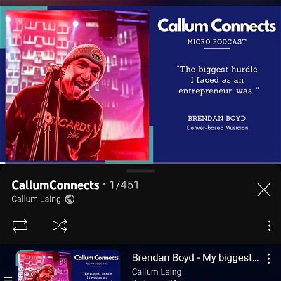 I'm in a podcast! Callum Laing interviewed me on my biggest hurdle as an entrepreneur in his series Callum Connects. You can find it on YouTube like in the screenshot or on his official website at the link in my bio!

#podcast #interview #callumconnects #bboyd #entrepreneur #entrepreneurship #challenge #overcome #leader #leadership #imfamous