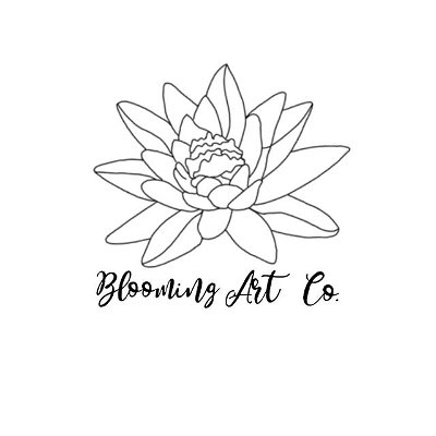 New Logo Alert! 
With about a month away from our official launch of our business and website I decided that a singular water lily fit me better personally! I am a July baby, and the water lily is my birth flower. I also just love the simplicity of it way better! 
Thank you for those who have supported us so far and look forward to getting in touch with the rest of you! 
Stay Lovely! 
#smallbusiness #logodesign #bloomingartco