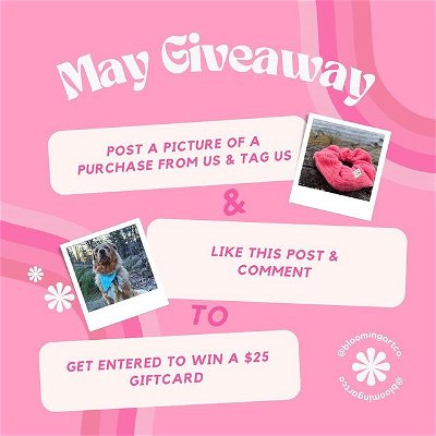 ITS A MAY GIVEAWAY!!

Want to win a $25 giftcard to use on our website? heres how you do it

1. Post a picture of something you’ve bought from us already! Make sure to tag us!
2. Like this post
3. Comment what you bought! (bonus entrie for every friend you tag) 

Its as simple as that! 
Contest runs till May 24th! Winner will be determined by random draw. Good luck
.
.
.
.
.
#contest #smallbusiness #gift #maygiveaway #may