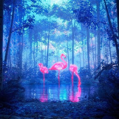 PLACE OF REFLECTION - I've been wanting to do a piece with flamingos for a while now. I feel these look so good in these forests 💜✨😁

What would you want me to try next? I've been playing with some AI art generators to conceptualize, but would be interesting to go a bit further than that 👀

Hope you're having a great week! ✨💜

#3dart #b3d #cgiart #blenderrender #cyclesrender #plantlovers #mdcommunity #howiseedatworld #fantasyart #digitalart #digitalillustration #3dmodeling #artoftheday #fa_hypnotic #blender3dart #madeinblender #artvisual #artproject #ig_underground #artlovers #3dwork #empireoffuture #surreal42 #3dfordesigners #surreal #foliage #aestheticpage #thetaxcollection #awesome_surreal #visualdevelopment