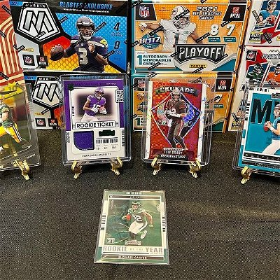 Some of the cards we pulled during our livestream last night. All giveaways, ALL FOR THE FREE!
*
*
*
*

@paniniamerica @whatnotsports 

#paninifootball#footballbreaks#sportscards#sportscardscollector#tradingcards#sportsbreaks#paniniamerica#whatnotsports#whatnot#paninicontenders#whatnotapplication#footballcards#footballcardscollector#trevorlawrence#tombrady#tombradycards#rookiecard#aaronrodgers#michaelcarter#ihmirsmithmarsette#rookiepatch#jagsnation#bucsnation