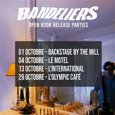 Salut tout le monde! 
So, along with the release of our new single Open Book on September 30, we will be playing a series of special shows in Paris throughout October... Lucky you 

We will be posting more info in our stories soon 

⚡⚡⚡