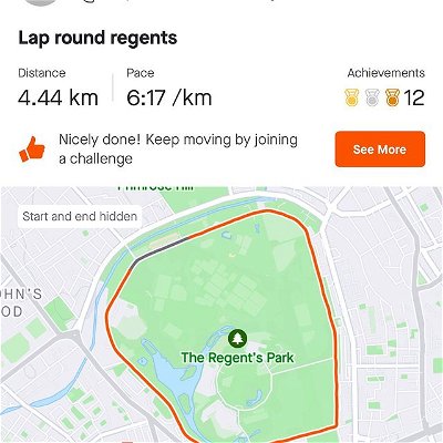 Back on the running! (More of a jog!) Time to lose the belly!!!!

Ok it wasn’t quite 5k but did it in 28 mins one lap round the park and bloody freezing 3c, so happy with that. 

#run #jog #london #regentspark #positive #healthy