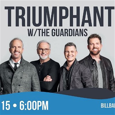 Don’t forget about the Triumphant Quartet concert taking place tomorrow night at 6pm, With special guest- The Guardians! Doors open at 5pm