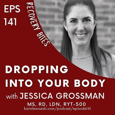 This week, Karin welcomes Jessica Grosman, MS, RD, LDN, RYT-500, Registered Dietitian, Certified Intuitive Eating Counselor, and Yoga Teacher, to the show for, "Dropping Into Your Body."

Tune in for a discussion on the shift from disordered eating to an eating disorder, the challenges that arise when disengaging from dieting, identifying disordered eating in a diet-focused culture, how yoga is more than a physical practice, the importance of self-compassion, the BYB model, and more!

Jessica Grosman, MS, RD, LDN, RYT-500 is an experienced weight-inclusive Registered Dietitian, Certified Intuitive Eating Counselor and Yoga Teacher. Her patient-focused nutrition therapy centers on helping individuals re-establish a comfortable connection with food and body, most often after years of living in Diet Culture. Jessica is a member of ASDAH and uses HAES principles in her compassionate care. 

Jessica is a faculty member of Yoga for Eating Disorders and Befriending Your Body Certified Professional; where she guides the virtual group recovery program helping individuals recover from the traumas of years of disordered eating behaviors. Passionate about disentangling Diet Culture from yoga, Jessica’s mission is to help practitioners preserve the sanctity of yoga.

Prior work experiences include culinary education, recipe development and cookbook recipe testing. Jessica is a wife and mom, an avid cook and baker, an enthusiastic traveler and a voracious reader. 

Learn more about Jessica’s offerings by visiting https://www.withhealthandgratitude.com/ 

You can listen to Jessica’s episode by clicking the link in our bio, at karinlewisedc.com/podcast/episode141 and on all podcast streaming platforms. As always, thank you for listening!
.
.
.
#SelfCompassion #HAES #MovementMatters #EDWarrior #AllBodiesAreGoodBodies #Mindfulness #GrowthMindset #BodyImage #YogaJourney #SoulGrowth #AntiDiet #DitchTheDiet #SoulWork #HealthAtEverySize #SelfCareTips #YogaTeacher #InnerStrength #NoBodyShame #SafeSpace #RecoveryBites #RecoveryPodcast