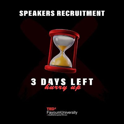 The clock is ticking⏳, three  days left for you to become a speaker with us, don’t waste this opportunity, apply now!
Link in bio 📍