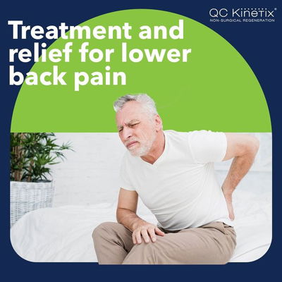 Since low back pain is so prevalent and limiting, it is difficult to believe that there are so few medical remedies. Fortunately, there are other alternatives to surgery for lower back pain. Many people seek low back pain relief from massage therapy, chiropractics, acupuncture, transcutaneous electrical nerve stimulation (TENS), and yoga. 

QC Kinetix provides regenerative medicine: alternative treatments for lower back pain. We offer our clients relief from unrelenting pain through a range of non-surgical, minimally invasive treatments that facilitate your body’s natural ability to heal and repair itself. 

Learn more about lower back pain relief at QC Kinetix on our website! Link in bio 🩺