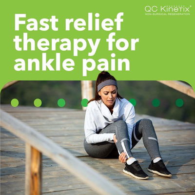 When ankle pain does not resolve itself, despite home treatment, it is time to see a specialist. The team at QC Kinetix can perform a physical examination and review your provided X-rays to confirm the extent of the problem. The detailed diagnosis will give them the tools and insight they need to accurately and effectively treat your lingering ankle pain.

Schedule a free consultation today! Link in bio 🩺